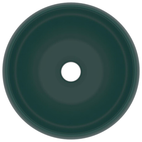vidaXL Wastafel rond 40x15 cm keramiek mat donkergroen afbeelding3 - 1