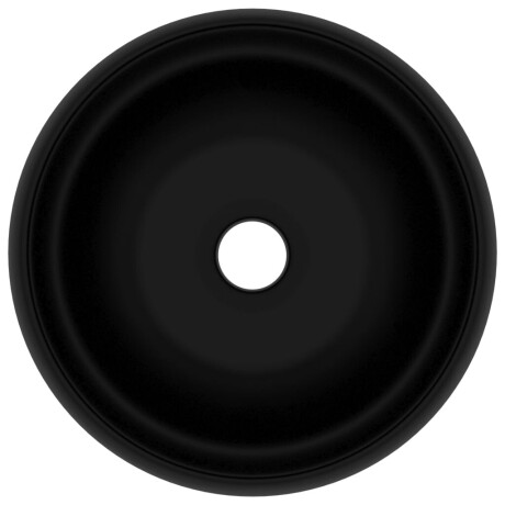 vidaXL Wastafel rond 40x15 cm keramiek matzwart afbeelding3 - 1