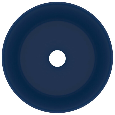 vidaXL Wastafel rond 40x15 cm keramiek mat donkerblauw afbeelding3 - 1