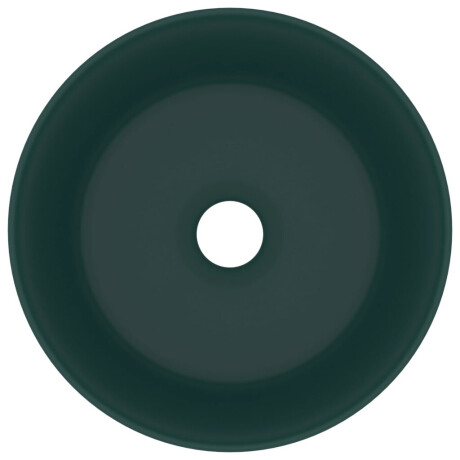 vidaXL Wastafel rond 40x15 cm keramiek mat donkergroen afbeelding3 - 1