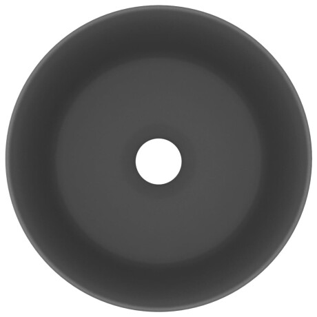 vidaXL Wastafel rond 40x15 cm keramiek mat donkergrijs afbeelding3 - 1