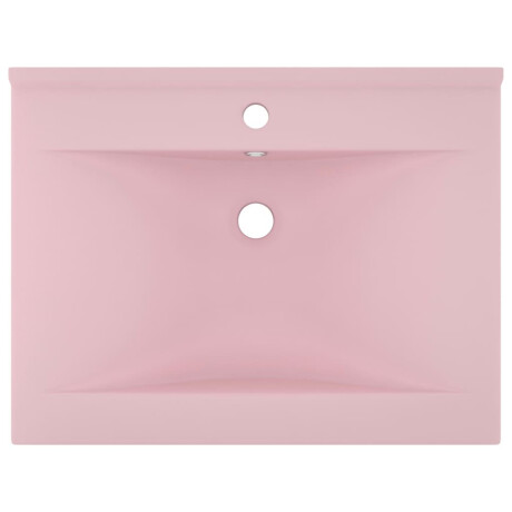 vidaXL Wastafel met kraangat 60x46 cm keramiek matroze afbeelding3 - 1