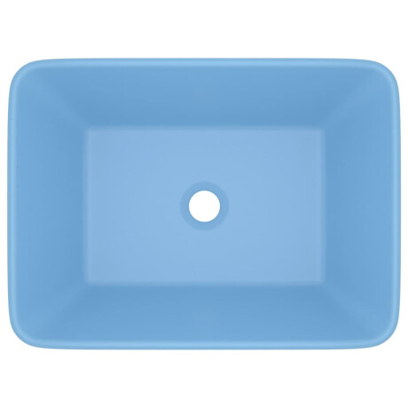 vidaXL Wastafel 41x30x12 cm keramiek mat lichtblauw afbeelding3 - 1