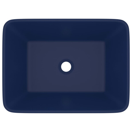 vidaXL Wastafel 41x30x12 cm keramiek mat donkerblauw afbeelding3 - 1