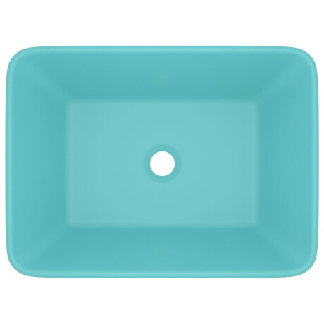 vidaXL Wastafel 41x30x12 cm keramiek mat lichtgroen afbeelding3 - 1