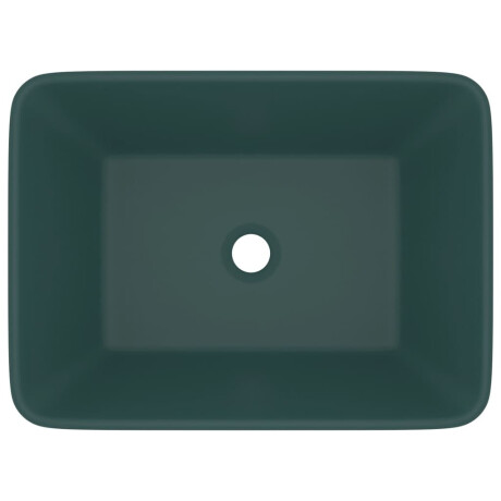 vidaXL Wastafel 41x30x12 cm keramiek mat donkergroen afbeelding3 - 1