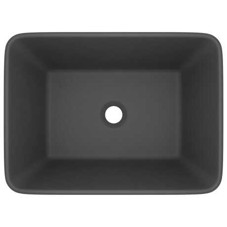 vidaXL Wastafel 41x30x12 cm keramiek mat donkergrijs afbeelding3 - 1