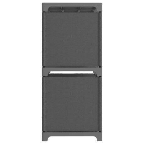 vidaXL Kast met 4 vakken 69x30x72,5 cm stof grijs afbeelding3 - 1