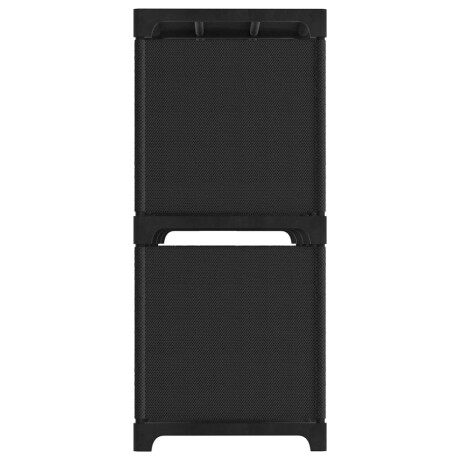 vidaXL Kast met 6 vakken 103x30x72,5 cm stof zwart afbeelding3 - 1