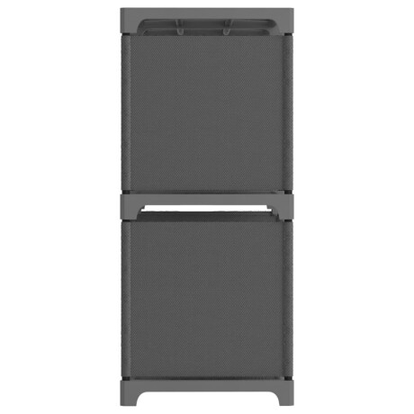 vidaXL Kast met 6 vakken 103x30x72,5 cm stof grijs afbeelding3 - 1