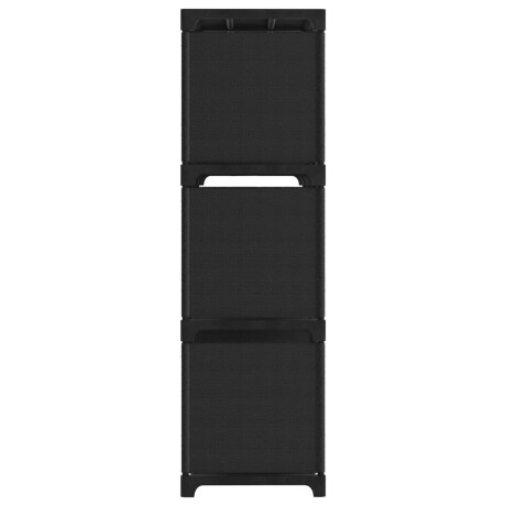 vidaXL Kast met 9 vakken 103x30x107,5 cm stof zwart afbeelding3 - 1