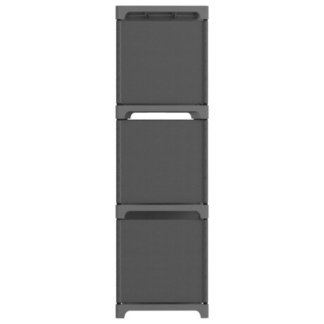 vidaXL Kast met 9 vakken 103x30x107,5 cm stof grijs afbeelding3 - 1