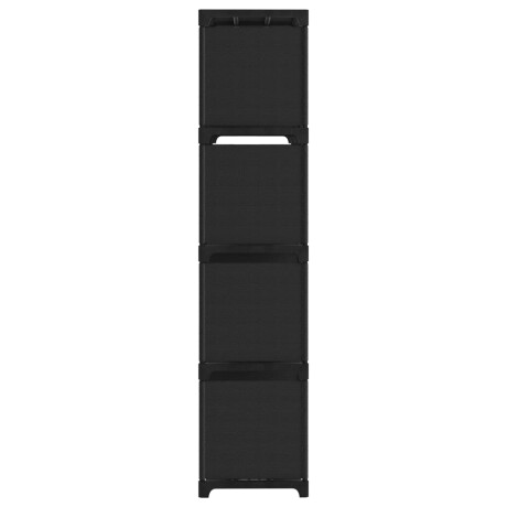 vidaXL Kast met 12 vakken 103x30x141 cm stof zwart afbeelding3 - 1