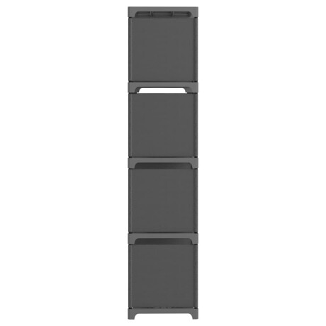 vidaXL Kast met 12 vakken 103x30x141 cm stof grijs afbeelding3 - 1