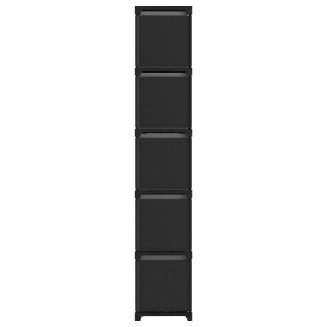 vidaXL Kast met 15 vakken met boxen 103x30x175,5 cm stof zwart afbeelding3 - 1