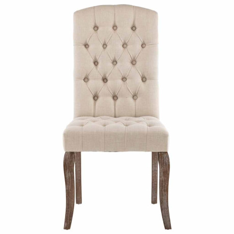 vidaXL Eetkamerstoelen 2 st linnen-look stof beige afbeelding3 - 1