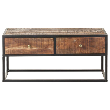 vidaXL Salontafel 90x50x40 cm ruw acaciahout afbeelding3 - 1