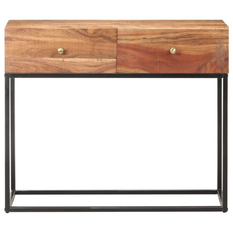 vidaXL Wandtafel 90x35x75 cm ruw acaciahout afbeelding3 - 1