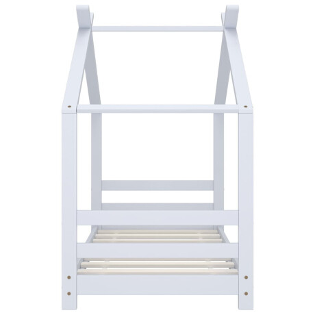 vidaXL Kinderbedframe massief grenenhout wit 70x140 cm afbeelding3 - 1