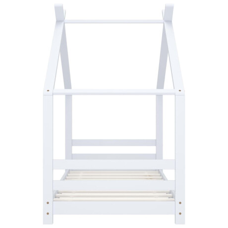 vidaXL Kinderbedframe massief grenenhout wit 80x160 cm afbeelding3 - 1