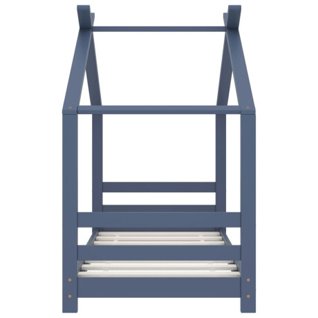 vidaXL Kinderbedframe massief grenenhout grijs 70x140 cm afbeelding3 - 1