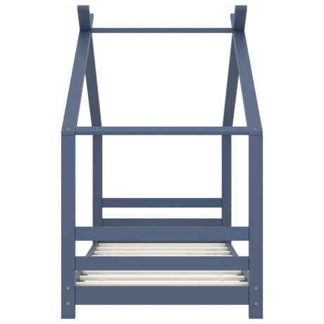 vidaXL Kinderbedframe massief grenenhout grijs 80x160 cm afbeelding3 - 1