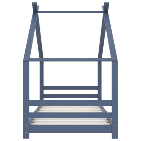 vidaXL Kinderbedframe massief grenenhout grijs 90x200 cm afbeelding3 - 1