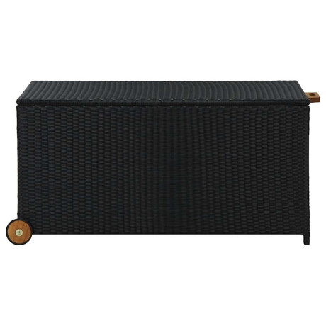vidaXL Tuinbox 120x65x61 cm poly rattan zwart afbeelding3 - 1
