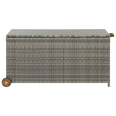 vidaXL Tuinbox 120x65x61 cm poly rattan lichtgrijs afbeelding3 - 1