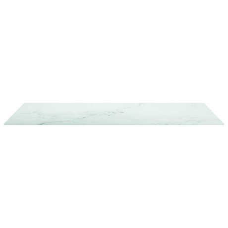 vidaXL Tafelblad 120x65 cm 8 mm gehard glas met marmeren design wit afbeelding3 - 1