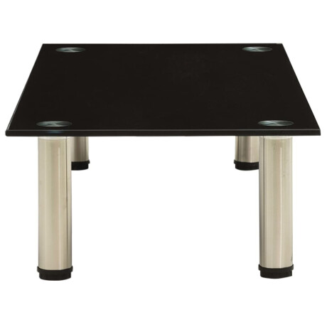 vidaXL Tv-meubel 80x35x17 cm gehard glas zwart afbeelding3 - 1