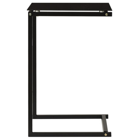 vidaXL Bijzettafel 40x40x60 cm gehard glas zwart afbeelding3 - 1