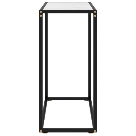 vidaXL Wandtafel 60x35x75 cm gehard glas wit afbeelding3 - 1