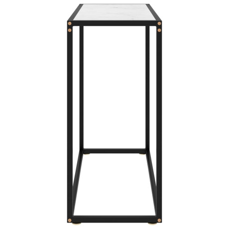 vidaXL Wandtafel 80x35x75 cm gehard glas wit afbeelding3 - 1