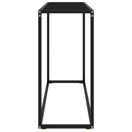vidaXL Wandtafel 100x35x75 cm gehard glas zwart afbeelding3 - 1
