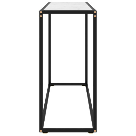 vidaXL Wandtafel 100x35x75 cm gehard glas wit afbeelding3 - 1