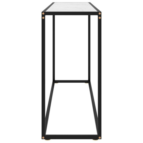 vidaXL Wandtafel 120x35x75 cm gehard glas wit afbeelding3 - 1