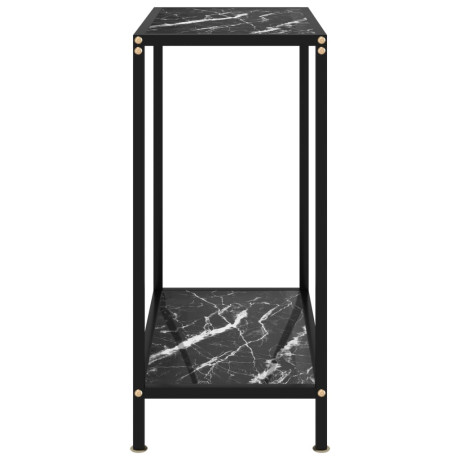 vidaXL Wandtafel 60x35x75 cm gehard glas zwart afbeelding3 - 1