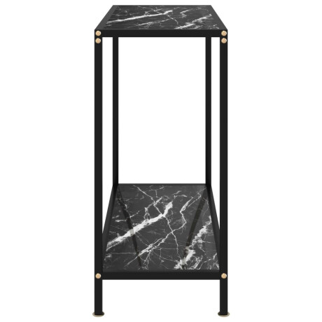 vidaXL Wandtafel 80x35x75 cm gehard glas zwart afbeelding3 - 1