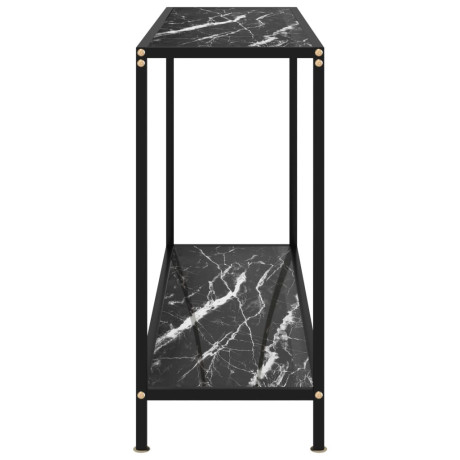 vidaXL Wandtafel 120x35x75 cm gehard glas zwart afbeelding3 - 1