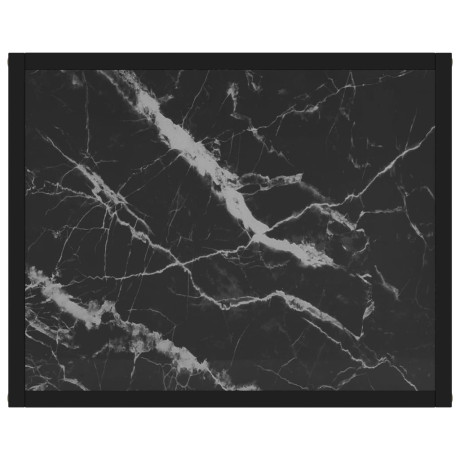 vidaXL Wandtafel 50x40x40 cm gehard glas zwart afbeelding3 - 1