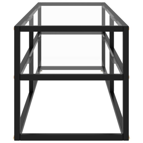 vidaXL Tv-meubel met gehard glas 120x40x40 cm zwart afbeelding3 - 1