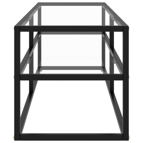 vidaXL Tv-meubel met gehard glas 120x40x40 cm zwart afbeelding3 - 1