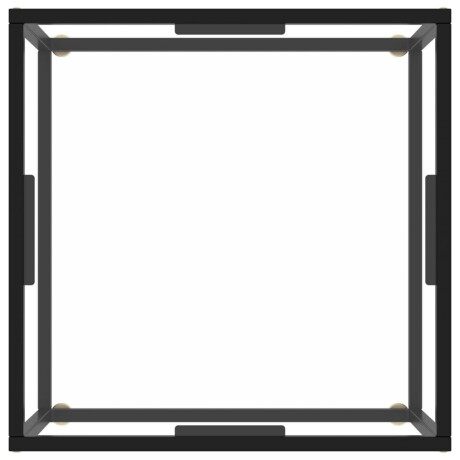 vidaXL Salontafel met gehard glas 60x60x35 cm zwart afbeelding3 - 1