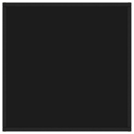 vidaXL Salontafel met zwart glas 60x60x35 cm zwart afbeelding3 - 1