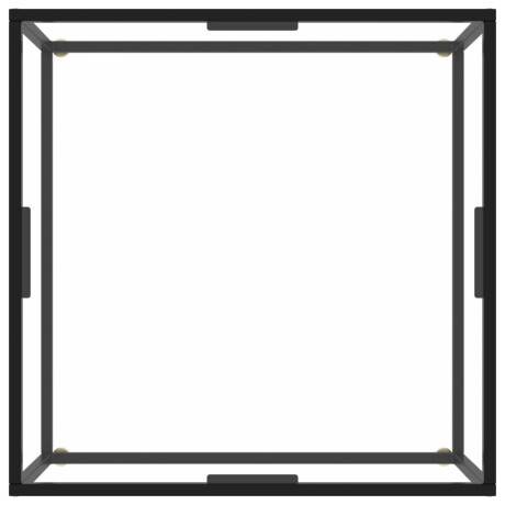 vidaXL Salontafel met gehard glas 80x80x35 cm zwart afbeelding3 - 1