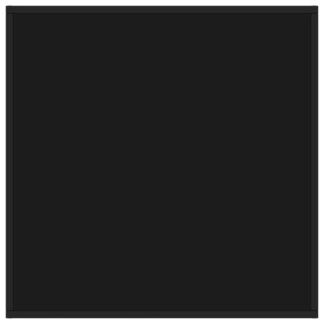 vidaXL Salontafel met zwart glas 80x80x35 cm zwart afbeelding3 - 1