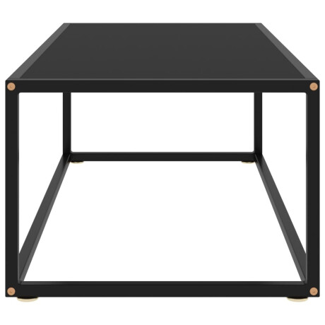vidaXL Salontafel met zwart glas 100x50x35 cm zwart afbeelding3 - 1