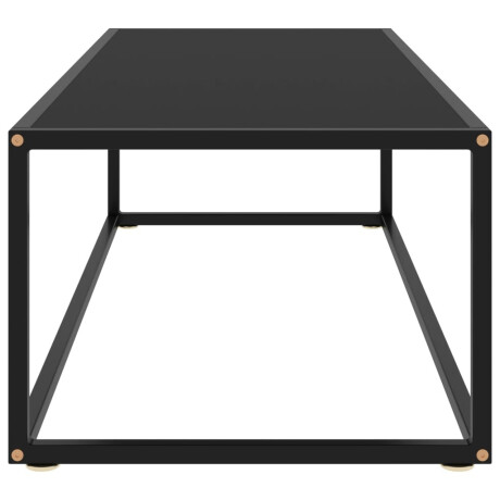 vidaXL Salontafel met zwart glas 120x50x35 cm zwart afbeelding3 - 1