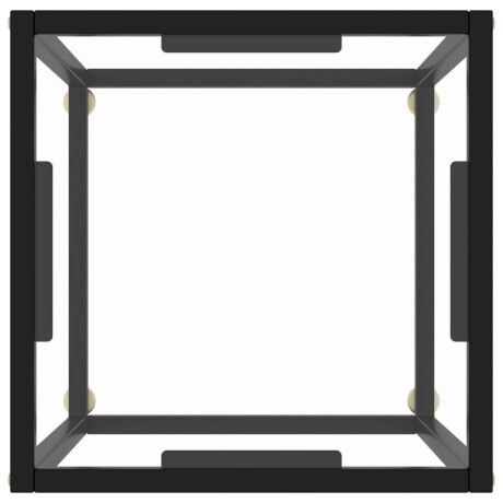 vidaXL Salontafel met gehard glas 40x40x50 cm zwart afbeelding3 - 1